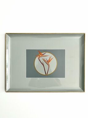 Otagiri Birds of Paradise Serving Tray - Vintage Lacquerware